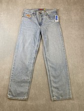 Empyre Jeans Youth 27 Blue Relax Loose Fit Straight Denim 27x28 Zip Fly Skate