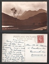 Blea Tarn & Langdale Pikes Lake District Judges Postcard. Posted 1953