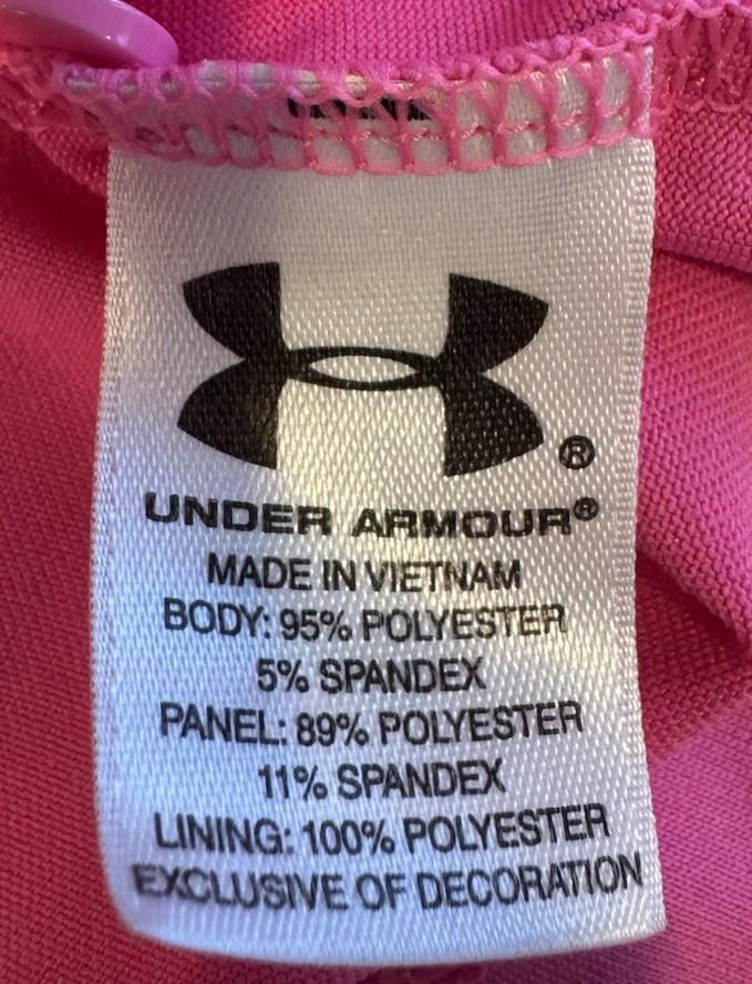 Under Armour Women’s HeatGear Pink Polo Loose Fit Golf Shirt Vented Back XL thumbnail 11