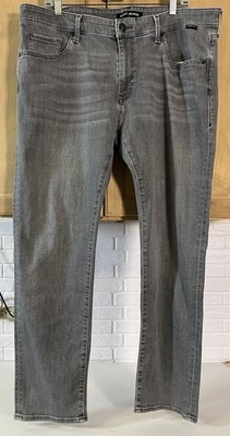 Mavi Jeans Mens 40x30 Black Wash Marcus Slim Straight Leg Stretch Denim Comfort