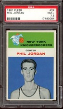 1961 Fleer Basketball #24 Phil Jordan (Jordon) PSA 7.5