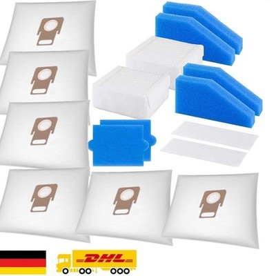 6x Staubsaugerbeutel & 2 Filtersets für Thomas Aqua Pet & Family Anti Allergy