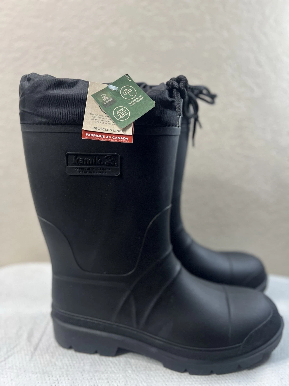 KAMIK Forester Insulated + Waterproof Rubber Snow Boots Men US Size 11