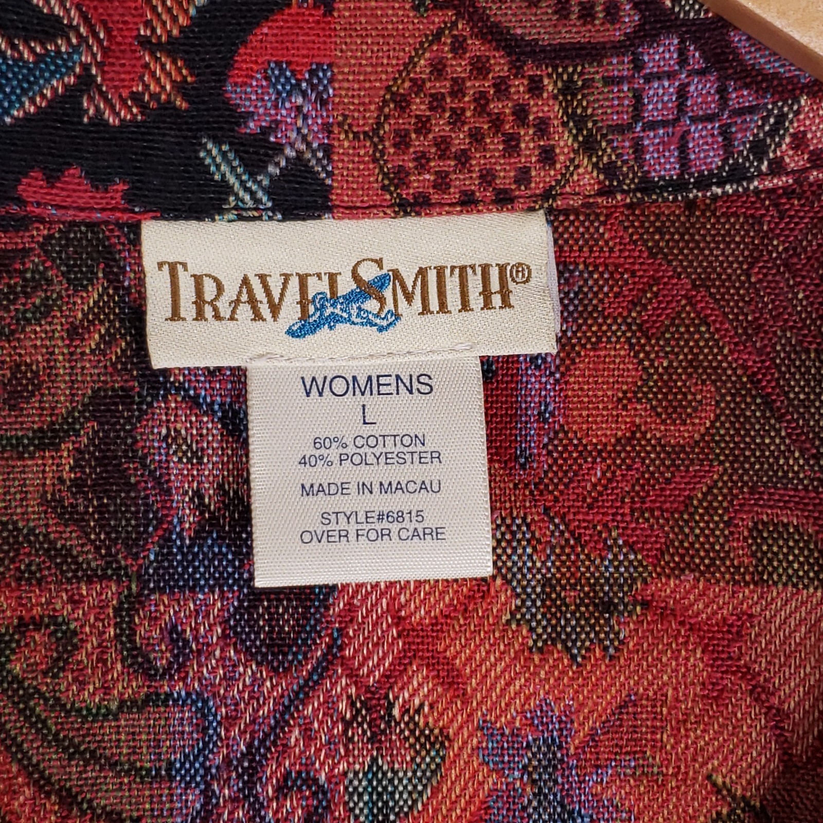 TravelSmith Patchwork Tapestry Blazer Jacket Wome… - image 4