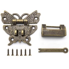 SDTC Tech Retro Jewelry Box Butterfly Shaped Hasp Latch and simple style