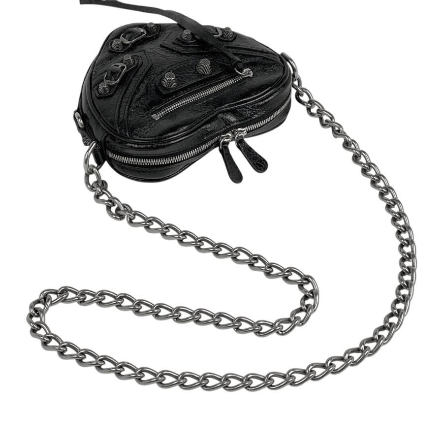 BALENCIAGA Le Cagole Shoulder Bag 722781 Black Leather #BS787 thumbnail 10