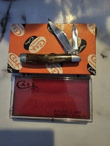 Vintage 1978 Case XX  A6220 Appaloosa Peanut Knife With Original Pumpkin Box