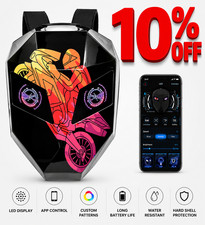 Smart LED Waterproof Motorcycle Backpack | Ha...