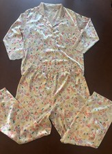 Vintage 90s Victoria Secret Gold Label Silky PJ Set Pants Sz Large  Shirt Sz S