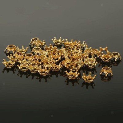 50x Legierung Gold Zum Selbermachen Europäische Perlen Passend Bettelarmbänder