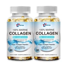 100% Marine Collagen Protein Softgel, Get Healthier Skin Sleep Better Anti-aging