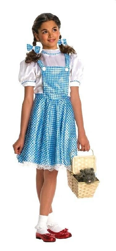 Licensed Dorothy Wizard of Oz Sparkle Costume Deluxe Girl Child