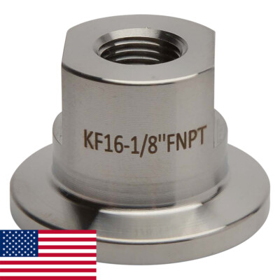 KF-16 NW-16 1/8'' NPT (FEMALE) Adapter Vacuum Fitting SS304 LoCo SCIENCE