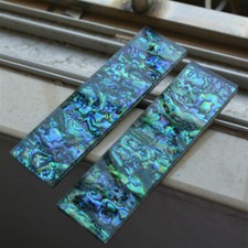 2 X Messer Griff Machen Grün/Blau Abalone Muschel Acryl Blanko Basteln Dekor