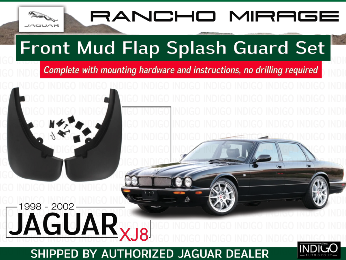 Jaguar XJ8 Front Mud Flap Splash Guard Set 1998 - 2003 JLM20436