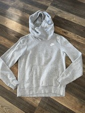 Nike Funnel-Neck Fleece Pullover Hoodie Grey Women Size XS