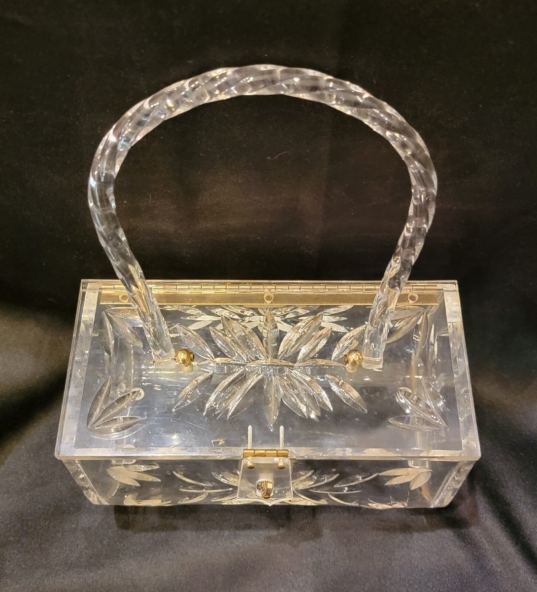 Vintage Patricia Of Miami Floral Lucite Box Purse | eBay
