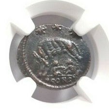 She-Wolf Twins Constantine NGC Ch XF Roman Empire Nummus Remus Epfig Hoard