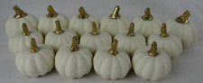 Foam Pumpkin Decor Winter-White Gold Glitter Stem Fall Halloween Thanksgiving 15
