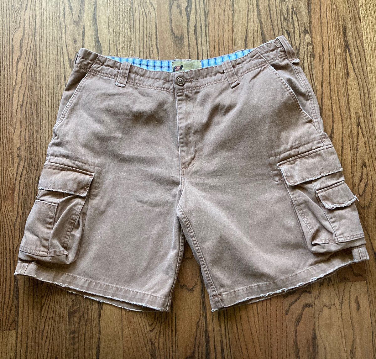 Vintage Sideout Cargo Shorts Mens Size 38 Brown Distressed
