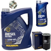 MotoröL Set 10W40 6 Liter + ÖLfilter SM 122 + Schraube FüR VW Transporter IV 2.4