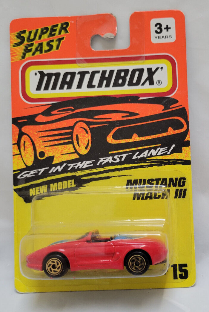 Vintage 1993 Matchbox Get in the Fast Lane Red MUSTANG MACH III