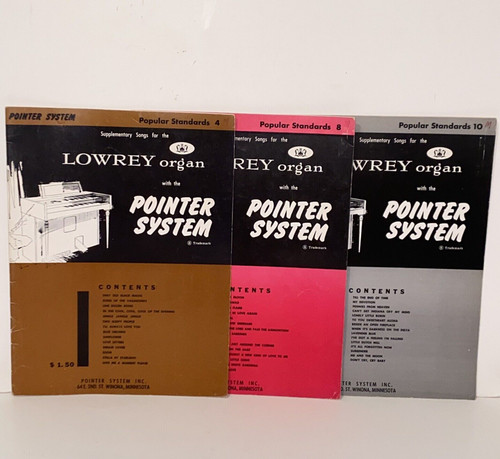 Vintage 1950s Lowrey Organ Pointer System Popular Standards Sheet Music 3 Books