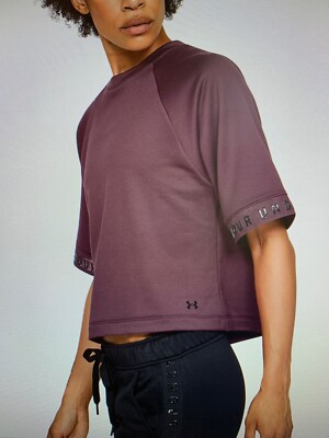 Women's Under Armour Tech Purple Terry Fashion Pullover Size XS - NWT