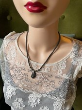 Collier Ras Du Cou Hématite Et Agates Chips - Noir, Pierres Naturelles, Occasion TBE