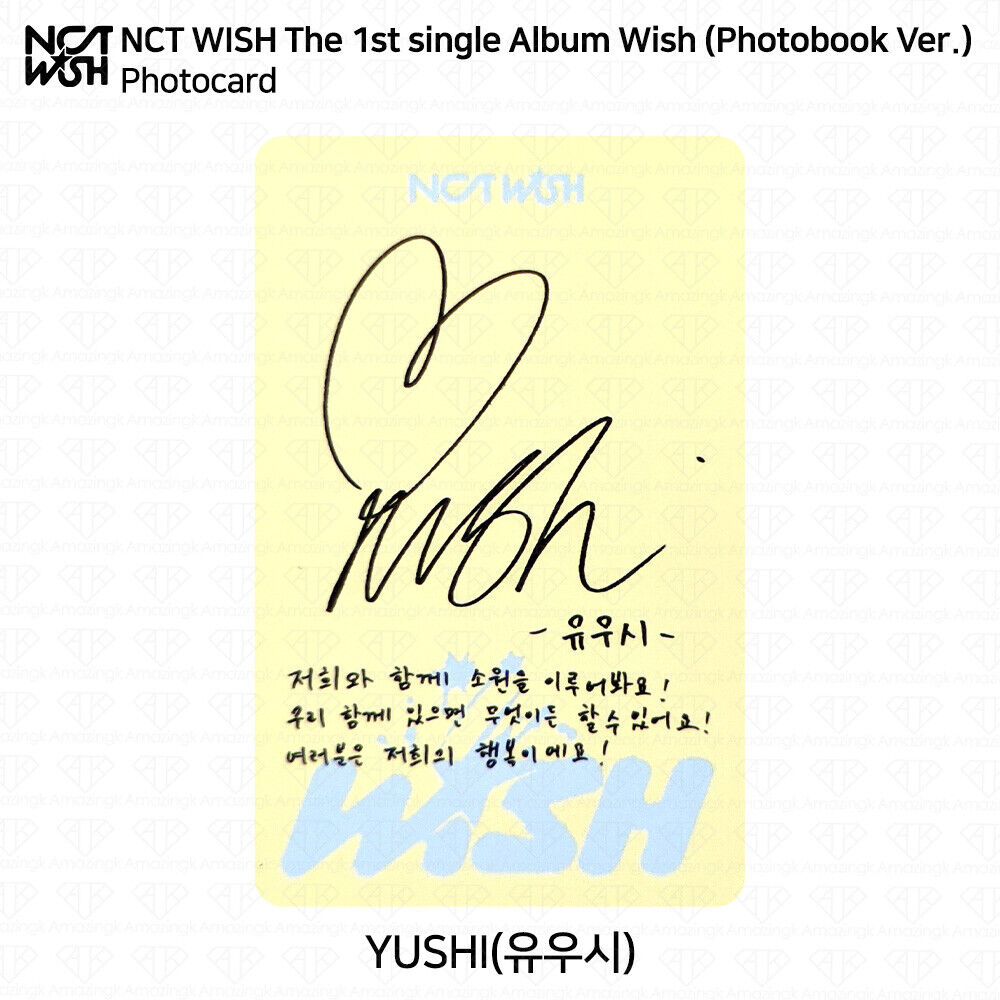 NCT WISH The 1st Single Album WISH Official Photocard NCT WISH The 1st Single Album WISH Official Photocard