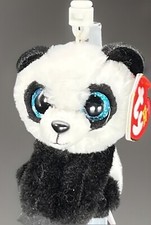 TY Beanie Baby Baboo the Panda Key Clip Plush Stuffed Animal Collectible Toy 4"