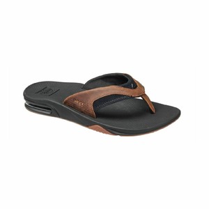 reef leather fanning slippers