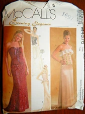 Skirt Top Evening Size 10 Sewing Pattern McCalls M4376 CUT Formal Event Corsette