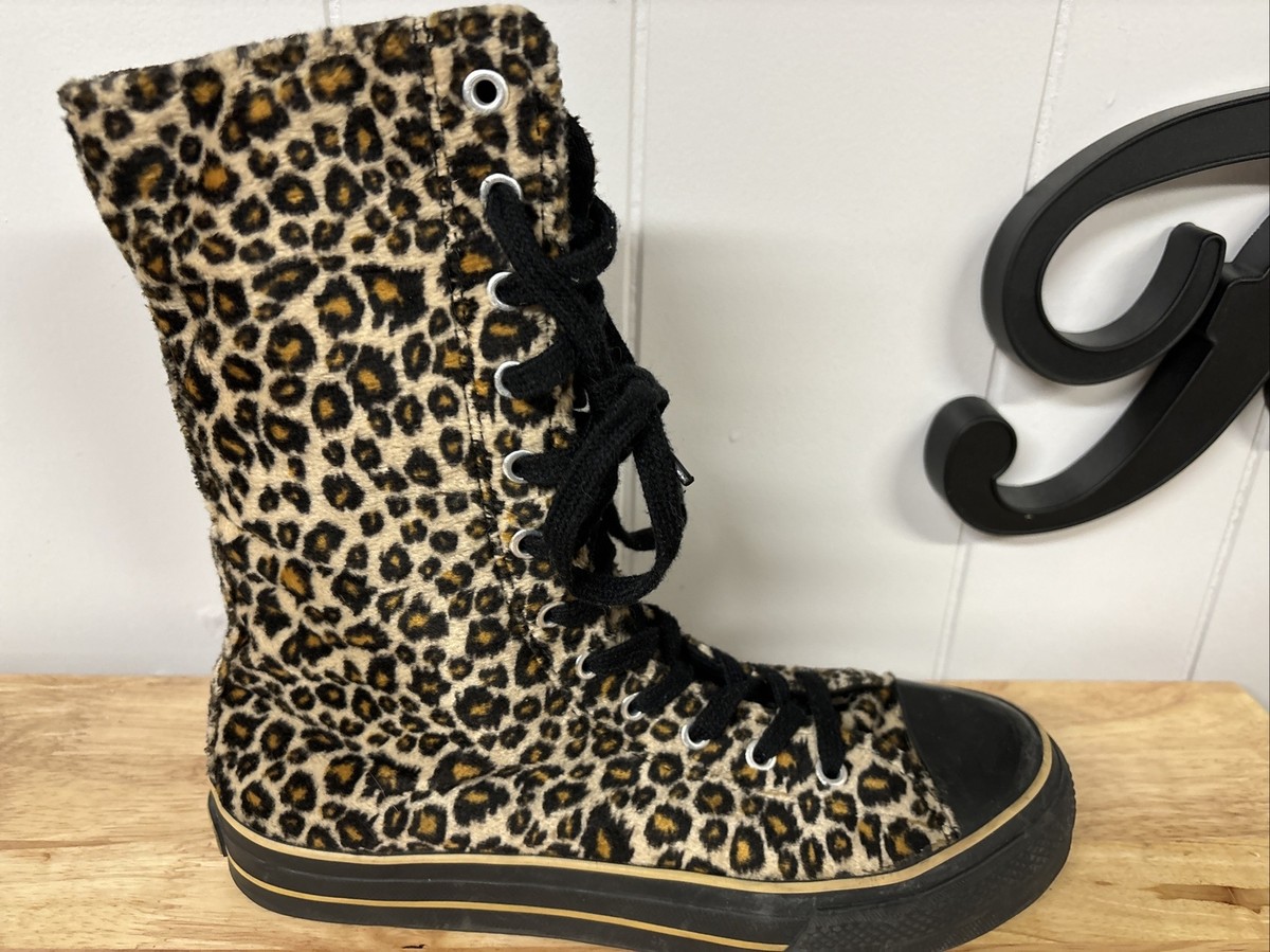 Underground England Trainer Boots FVT 231 Leopard Print 12