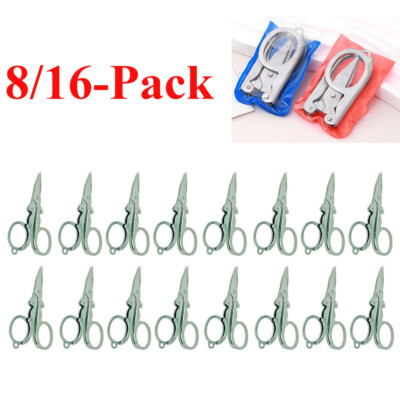 8/16-Pack Folding Scissors Stainless Steel Mini Handy Pocket Travel Multi Use