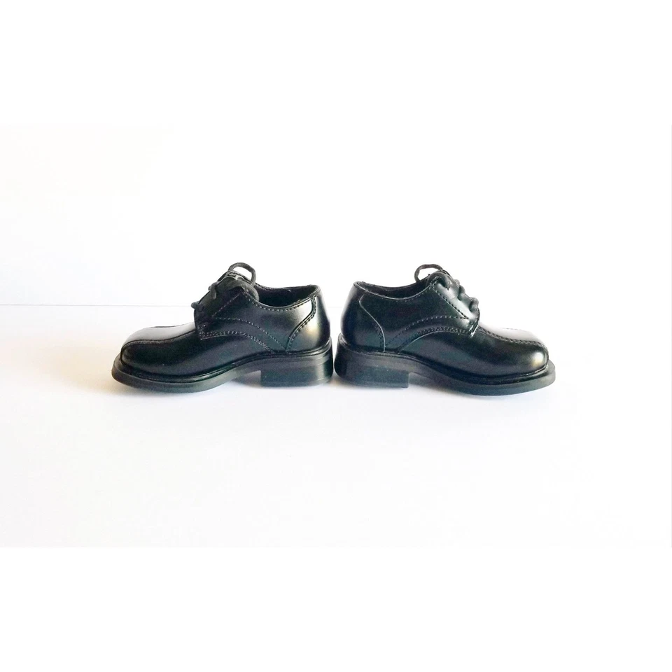 DEER STAGS Gabe Baby Boys Black Oxford Shoes Sz 5 Months Lace Up Faux Leather - Image 4 of 4
