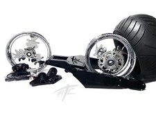 360 OSD FAT TIRE KIT CHROME KANJI WHEELS 13-20 SUZUKI HAYABUSA ABS