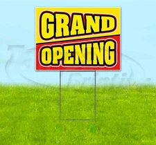 GRAND OPENING 18x24 Yard Sign WITH STAKE Corrugated Bandit USA BUSINESS