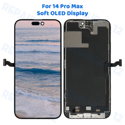 For iPhone 14 Pro Max 6.7'' Soft OLED Display LCD Touch Screen Digitizer Assembly