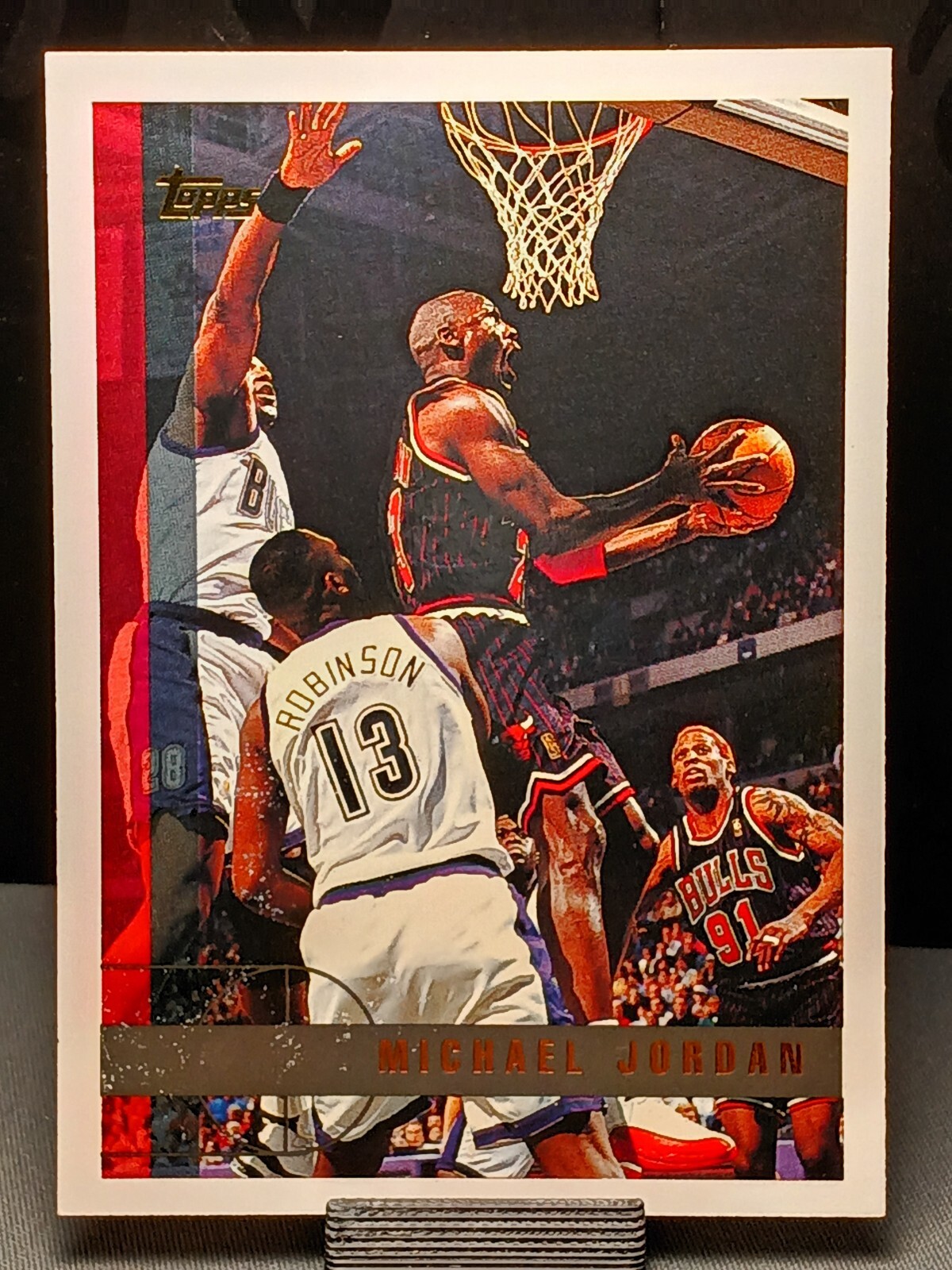 1997-98 Topps #123 Vintage Michael Jordan Chicago Bulls Basketball Card