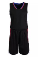 Basketball Jerseys And Shorts Sports Training Sleeveless Suit Blank Jersey Black Basketball Jerseys And Shorts Sports Training Sleeveless Suit Blank Jersey Black