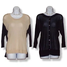 NWT InCashmere Reversible 2-Way Sweater - Small -