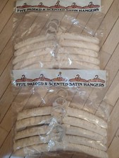 Vintage Padded and Scented Satin Hangers New in Sealed Bag package of 5