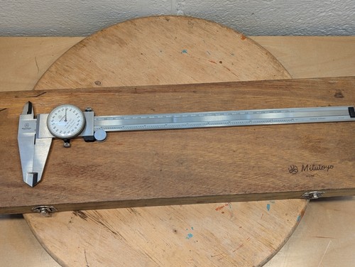 Mitutoyo 505-628-50 12" Dial Caliper Nice Condition With Original Box - Picture 11 of 16