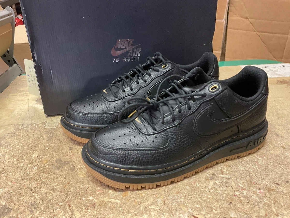 Nike Air Force 1 Luxe Black Gum Brown Retro OG DB4109-001 Mens Size