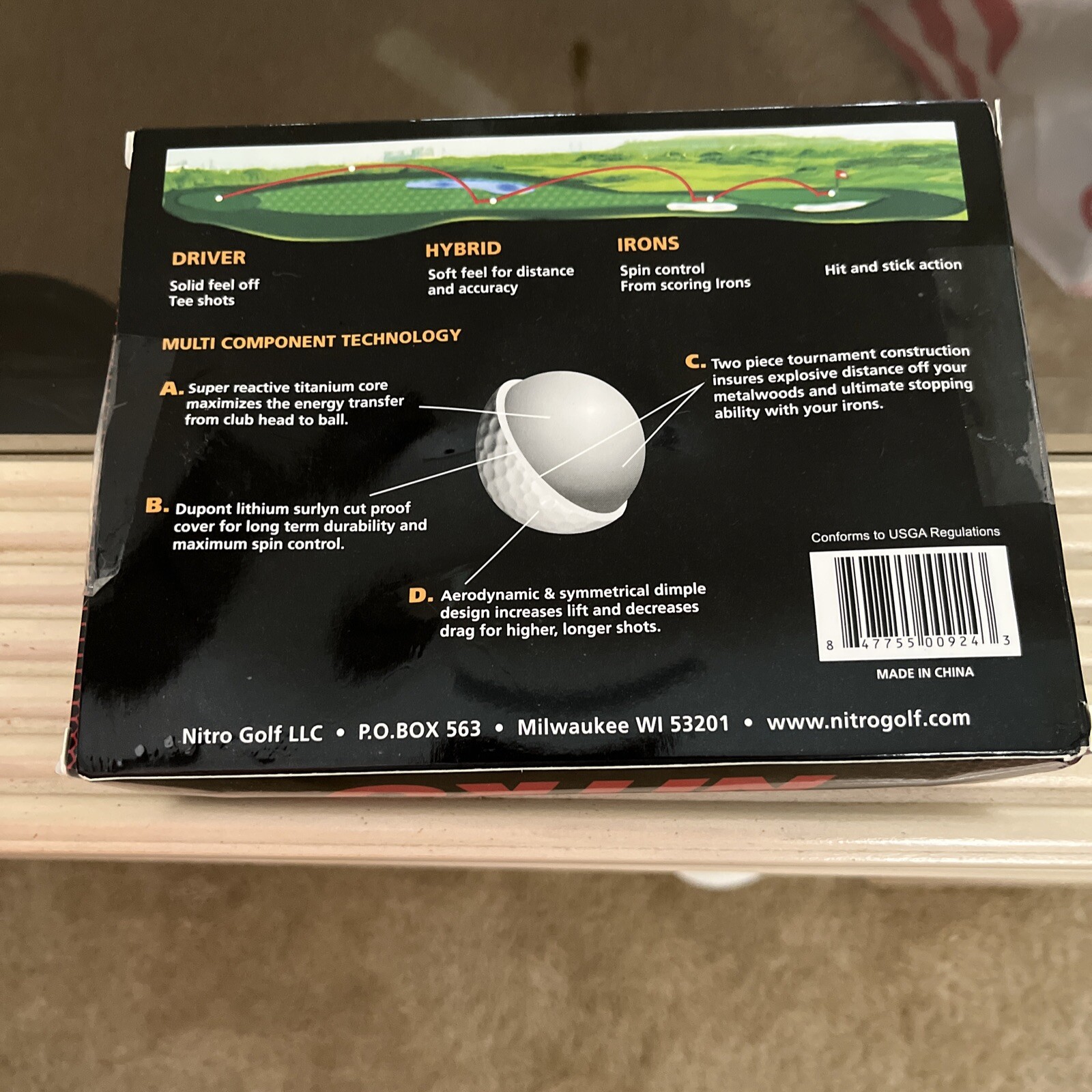 Nitro Golf Ultimate Distance RED Golf Balls 12 Pack Distance Control