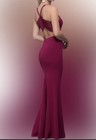 Sz 5 Burgundy Maroon Lace Racer Back Prom Homecoming Pageant Formal Dress NWT — photo 4