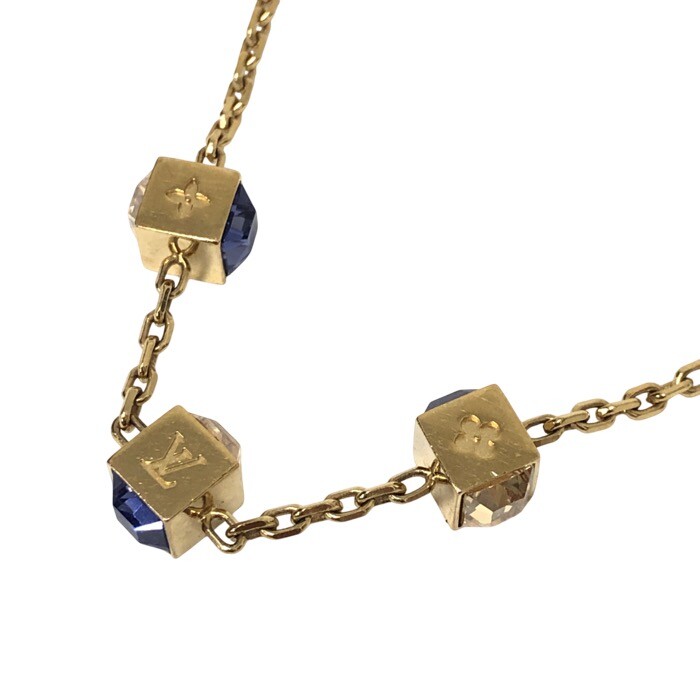 LOUIS VUITTON M65096 Corey Gamble Necklace purple Rhinestone