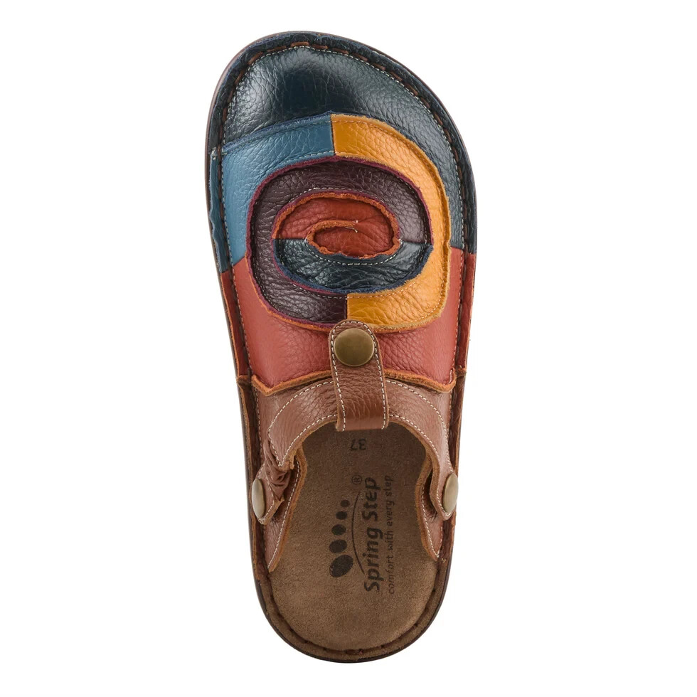 Spring Step Lollipop Clog Women Multicolor Leather