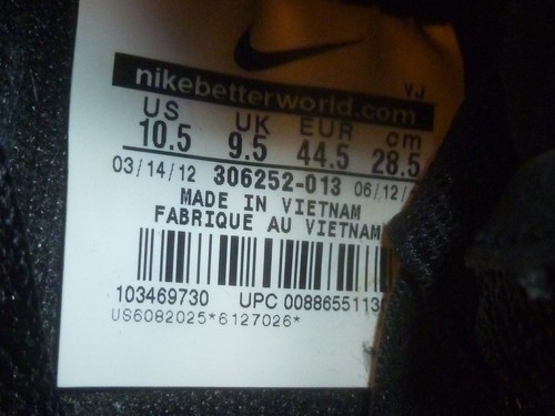 NIKE AIR FLIGHT 89 TRIPLE BLACK 306252-013 MENS BASKETBALL SHOES SIZE 10.5 - Picture 8 of 8